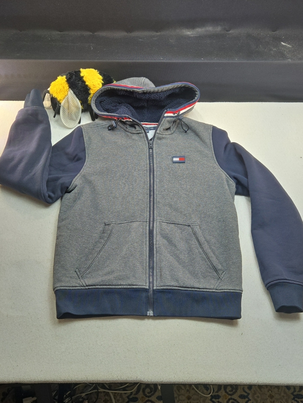 Tommy Hilfiger Sherpa-Lined Full-Zip Hoodie Jacket